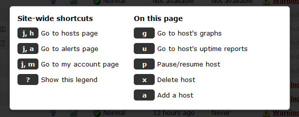 Keyboard shortcuts